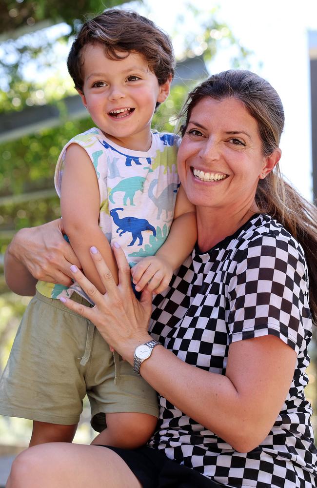 Melissa D’Innocenzo with her son Enzo, 2. She says energy bills are one of many cost-of-living pressures on household budgets. Picture: Tim Hunter