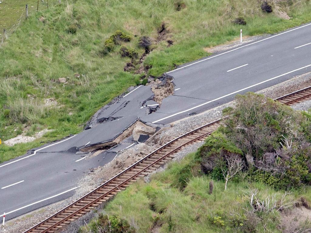 A powerful 7.8-magnitude earthquake killed two people and caused massive infrastructure damage in New Zealand in 2016. Picture: Mark Mitchell