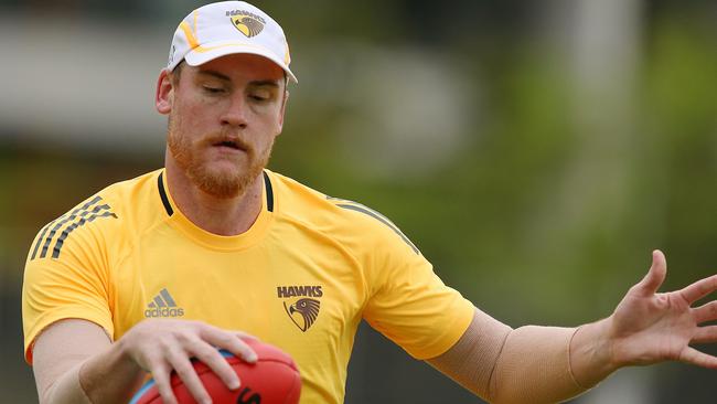 Jarryd Roughead was at Hawthorn training on Tuesday. Picture: Wayne Ludbey