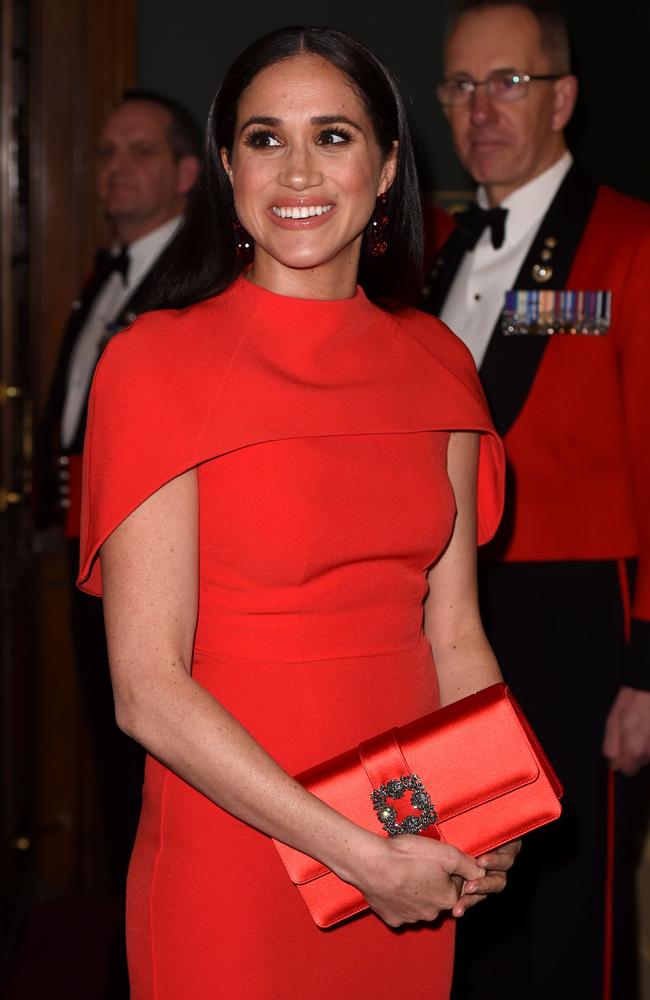 Meghan, Duchess of Sussex, in one of her final royal appearances at London’s Royal Albert Hall on March 7. Picture: AFP