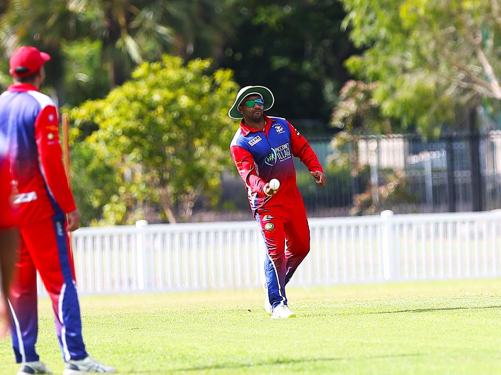 Norths Spicy Bite v Mulgrave Punjabi at Griffiths Park. Cricket Far North Second grade 2025. Photo: Gyan-Reece Rocha.