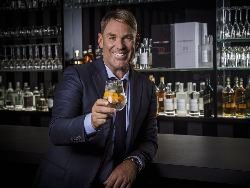 Shane Warn owns SevenZeroEight gin. Picture: Instagram.