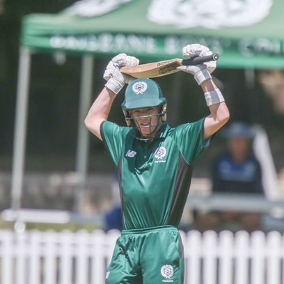 Zac Robinson. GPS First XI cricket round 4 action between BBC and Nudgee College. Picture: Stephen Archer.