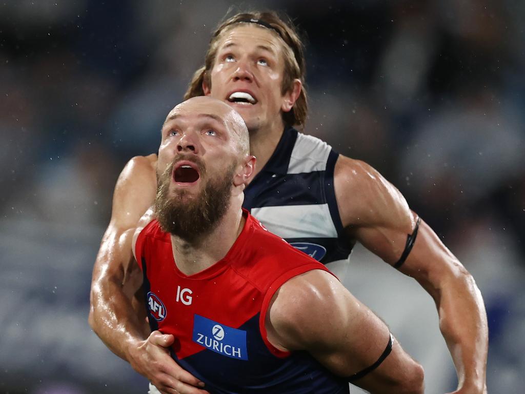 Max Gawn is spending less time in the ruck. Picture: Michael Klein