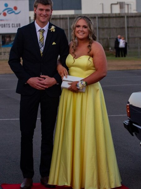 Briana Collin and William McRae at the 2023 Bundaberg State High School Formal.