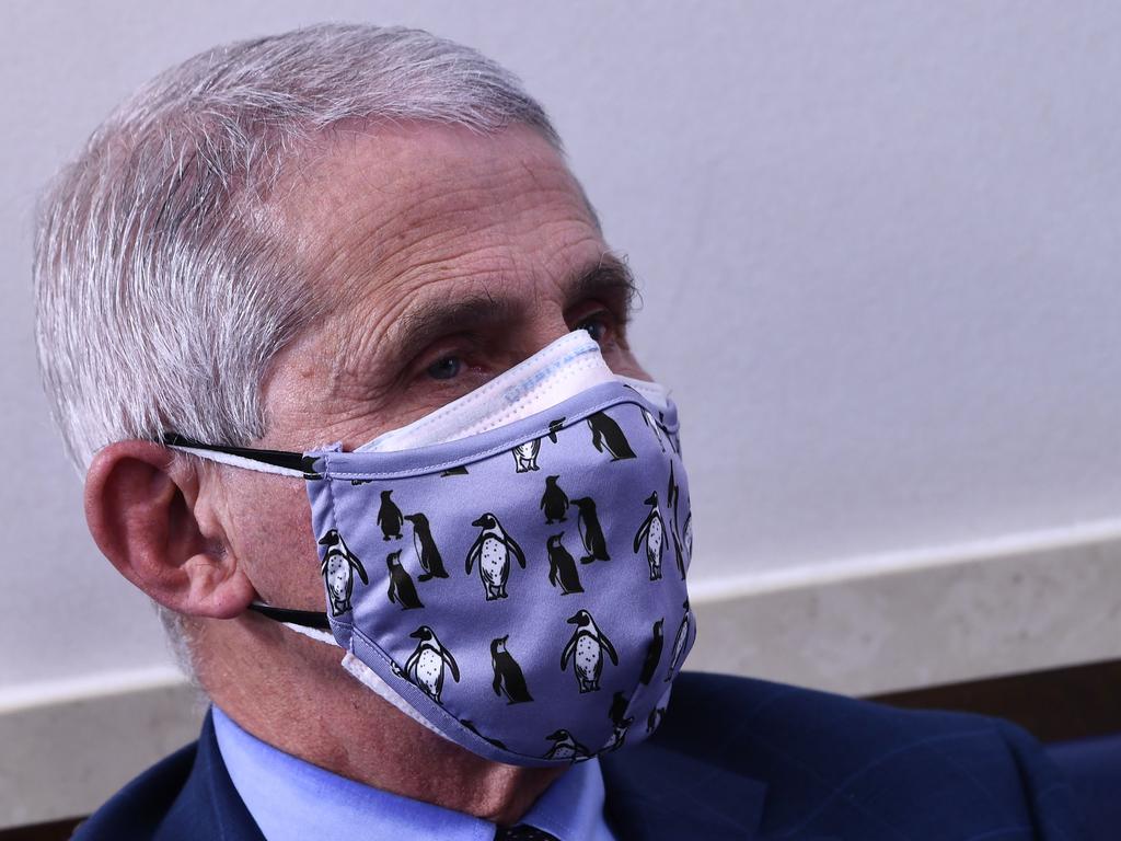 Dr Anthony Fauci has warned Americans of the dangers of a new strain of COVID found in California. Picture: AFP