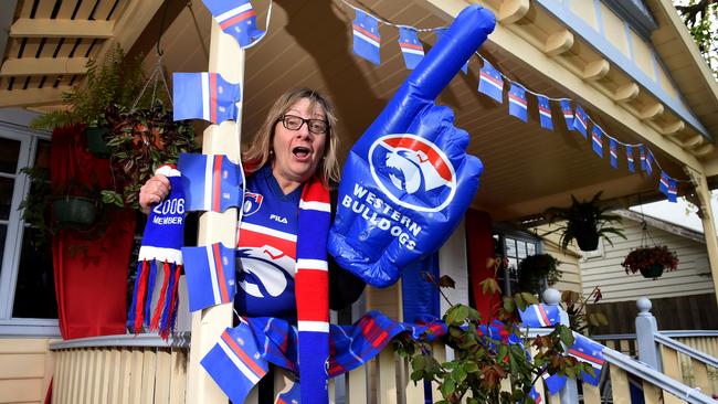 Therese Carty has decorated the front of her Clive Street house in West Footscray. Picture: Kylie Else