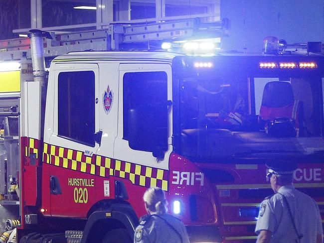 NSW Fire and Rescue attend Hurstville Aquatic Centre after some staff incorrectly mixed chemical for the pool.Picture: Richard Dobson