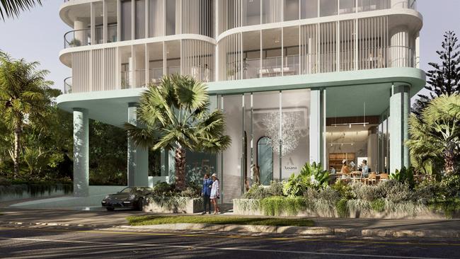 Planned tower development on a site at 15 Rosewood Ave, Broadbeach on the Gold Coast.