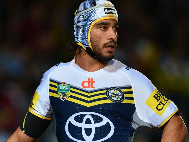 North Queensland Cowboys against South Sydney Rabbitohs NRL game at 1300SMILES Stadium. Cowboys Johnathan Thurston. Picture: Evan Morgan