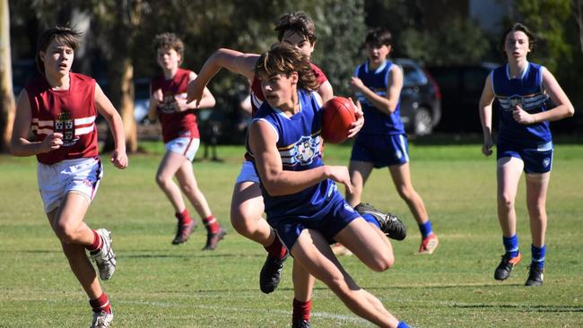 Versatile young gun Ned Atkinson has made a name for himself at Sacred Heart this year. Picture: Michael Hall