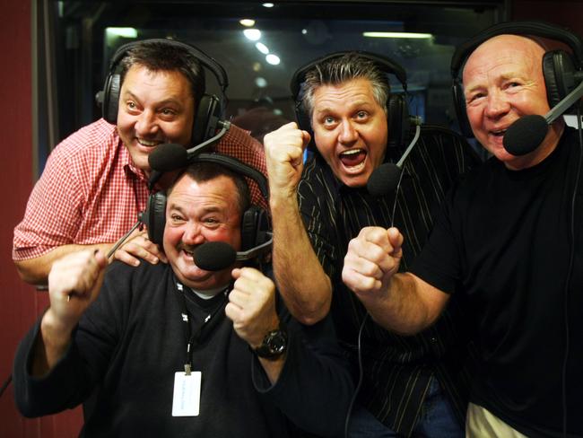 Old faces.... Darryl Brohman, Steve Roach, Ray Hadley and the late Bob Fulton from 2GB’s Continuous Call Team.