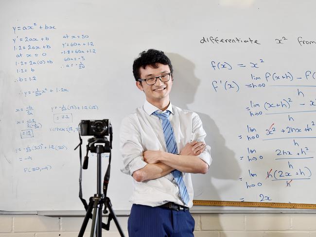Jonathan Kim Sing uses technology to enhance his teaching techniques. Picture: Troy Snook