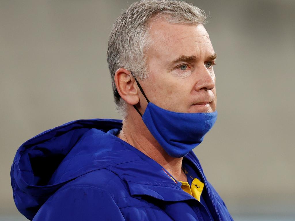 West Coast coach Adam Simpson was forced to apologise for his comments. Picture: AFL Photos/Getty Images