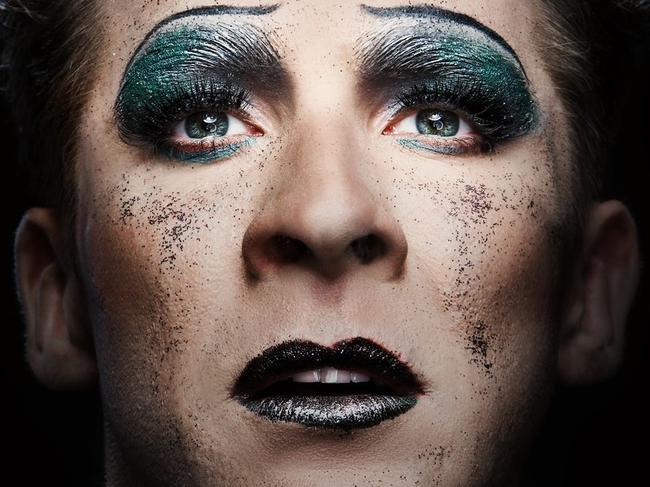 High res image of Hugh Sheridan made up as Hedwig, from Hedwig and the Angry Inch for Elizabeth Fortescue story.