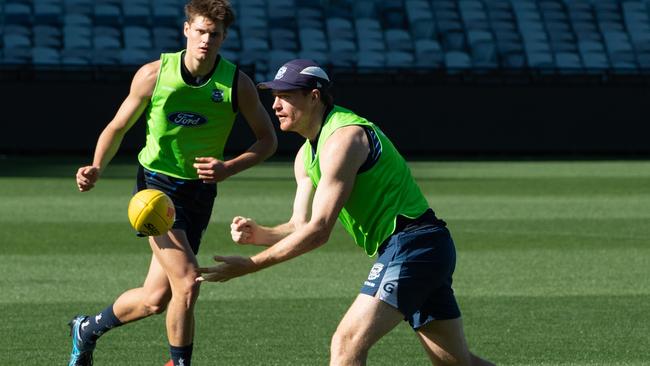 18-04-2023 Geelong Cats open training at GMHBA Stadium. Gary Rohan. Picture: Brad Fleet