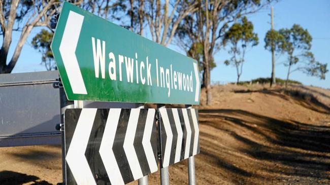 The Cunningham Highway west of Warwick. Picture: Gerard Walsh