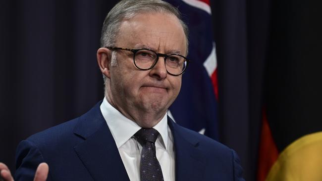 Australian Prime Minister Anthony Albanese admitted he had been shocked at Mr Andrews’ decision. Picture: NCA NewsWire / Martin Ollman