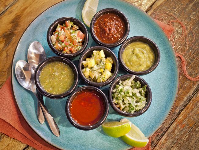 El Gusano Taqueria’s signature salsas. Picture: Supplied