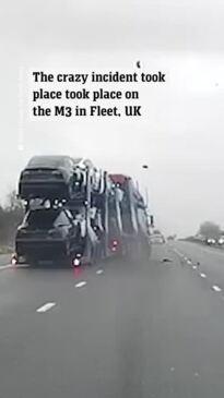 Dashcam catches crazy truck crash