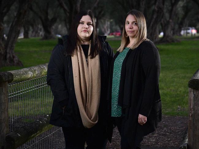 28.9.18- YWCA's  Meaghan King & Jemma Taylor Cross in Rymill Park. Your SAY SA story about the parklands not being safe at night. Picture: Bianca De Marchi