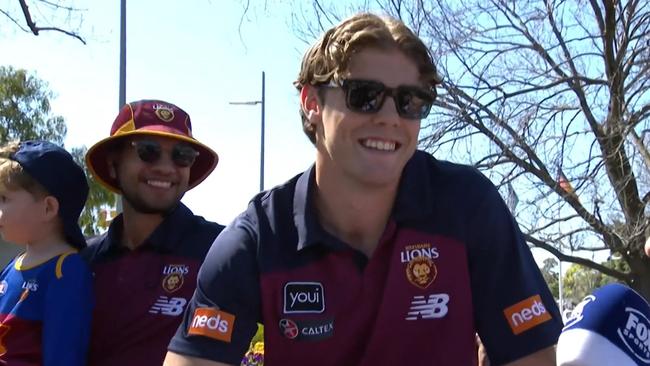 Deven Robertson at the Grand Final parade. Picture: Fox Footy