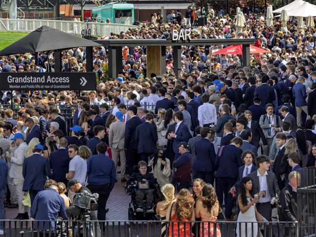 Crowds pack Caulfield Racecourse. Picture: Getty Images