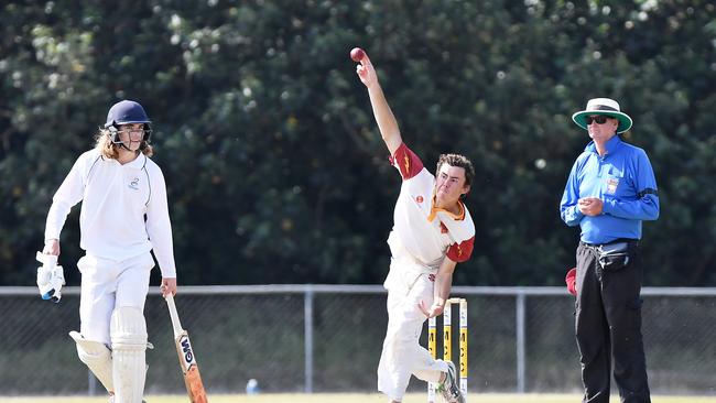 Bowler Tom Stewart was electric for his Tewantin-Noosa side this season. Picture: Patrick Woods.