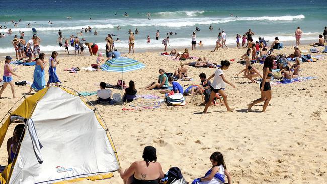 Crowds flocked to the Central Coast beaches during the recent hot weather. Punters on Soldiers Beach Norah Head.