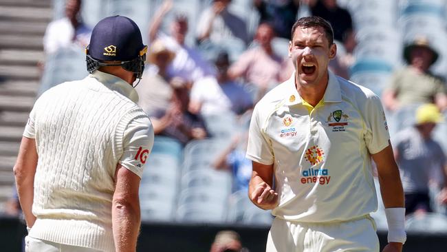 Scott Boland produced a man-of-the-match performance against England. Picture: Michael Klein