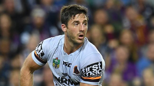 Ben Hunt of the Broncos is seen in a action during the first NRL preliminary final between the Melbourne Storm and the Brisbane Broncos at AAMI Park in Melbourne, Friday, September 22, 2017. (AAP Image/Julian Smith) NO ARCHIVING, EDITORIAL USE ONLY