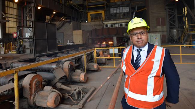 GFG Alliance boss Sanjeev Gupta at the existing Whyalla steelworks. Picture: David Mariuz/AAP