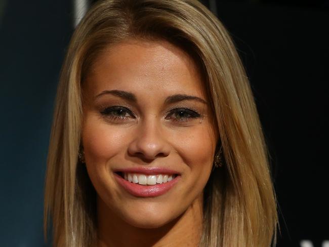 NEW YORK, NY - APRIL 16: Paige VanZant speaks to media and fans during the Ultimate Media Day at the Best Buy Theater on April 16, 2015 in New York, New York. (Photo by Ed Mulholland/Zuffa LLC/Zuffa LLC via Getty Images)