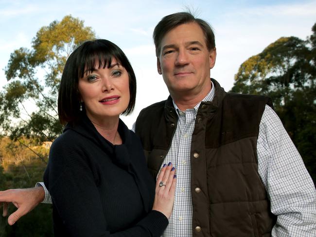 David and Lisa Oldfield at their northern beaches home. Photo: Adam Ward.