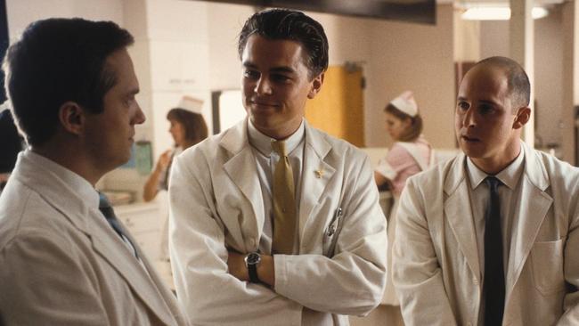 A still from the famous conman movie, Catch Me If You Can, with Leonardo DiCaprio.