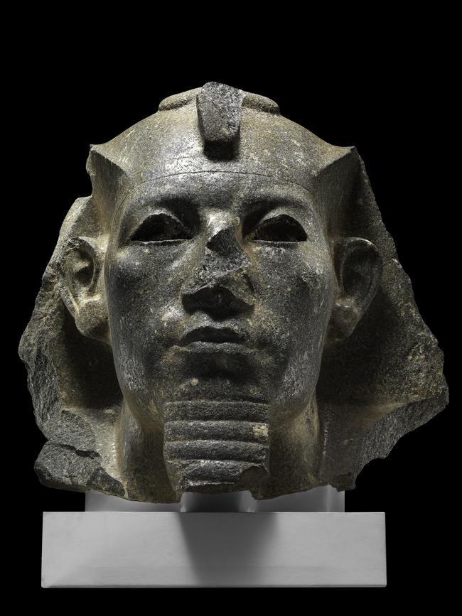 Head of colossal statue, probably of Amenemhat III. Picture: The Trustees of the British Museum.