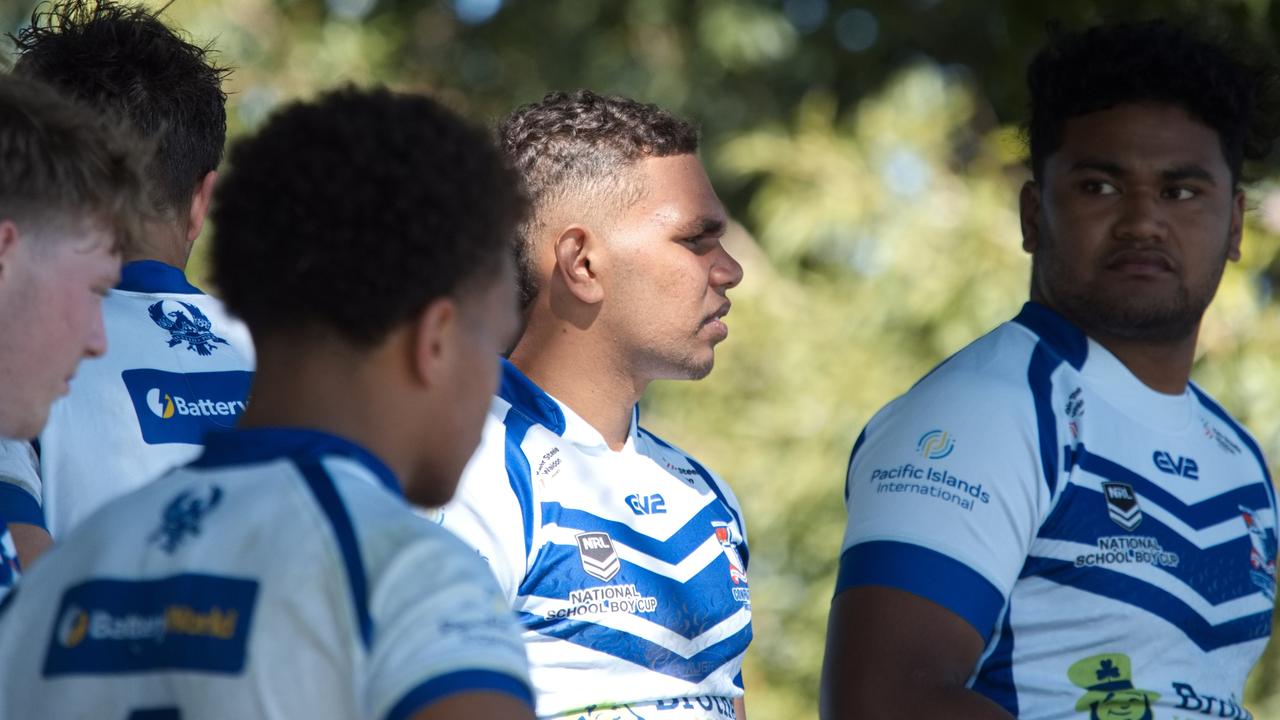 Ignatius Park College and Kirwan State High School teams take on St Brendanâ€™s College Yeppoon teams in Queensland state rugby league semi finals at Mackay on Wednesday, August 24, 2022.