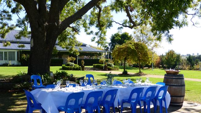 Al fresco dining at Melrose Station at Killarney. Picture: Angela Saurine