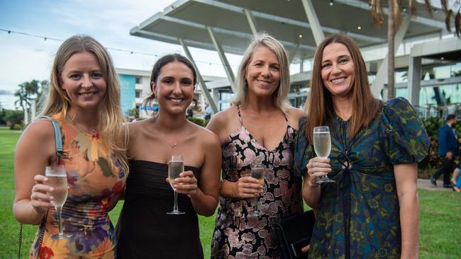 Imogen Smith, Georgia Dunstane, Jemma Anderson and Sarah Andrews at the 2023-24 NTFL Nichols awards night. Picture: Pema Tamang Pakhrin