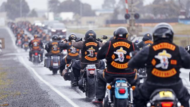 The Bandidos insist they are law-abiding citizens, but Raptor squad is still watching them. Picture: Sam Ruttyn