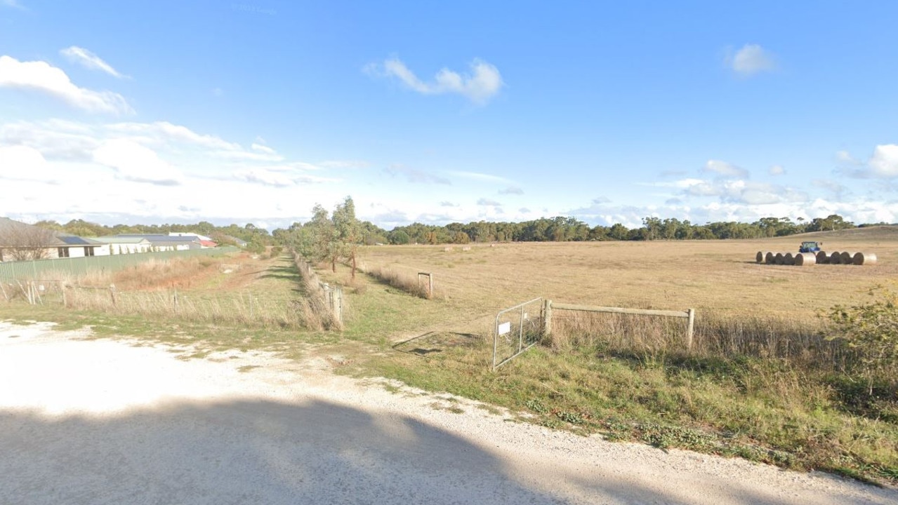 Farming land off Old Bull Creek Rd at Strathalbyn that will be turned into housing.