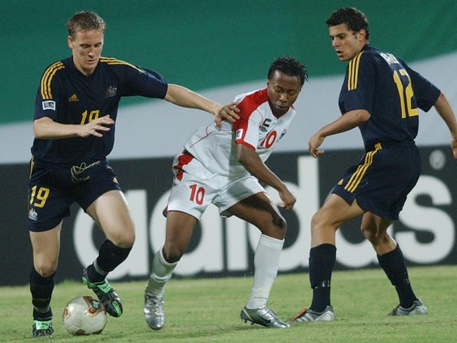 Micheal Thwaite could do little to stop Australia bowing out of the 2003 U20 World Cup to the UAE.