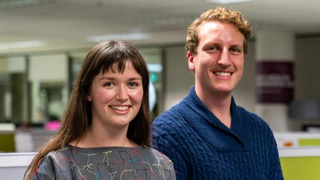 Beyond Ag co-founders Phoebe Gardner and Alex Arnold. Picture: Melbourne Uni