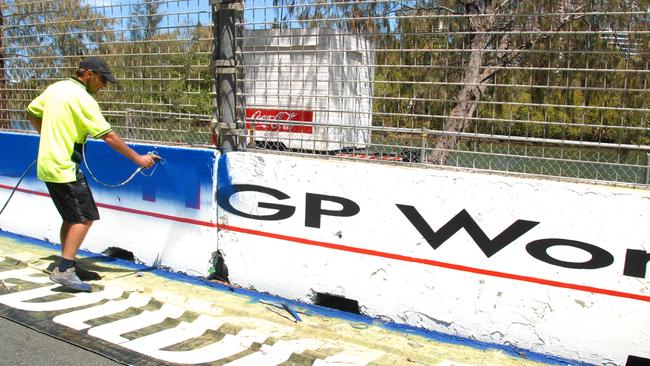 Days out from the event, the A1GP logo was no longer needed - or wanted - on the Gold Coast.