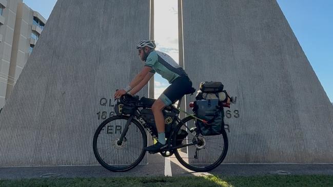 After his mum was diagnosed with dementia, Nicholas Tremaine made it his mission to help raise money for Dementia Australia by riding across Australia on a 40,000km solo mission in the hope of raising $1 million. Images: supplied.