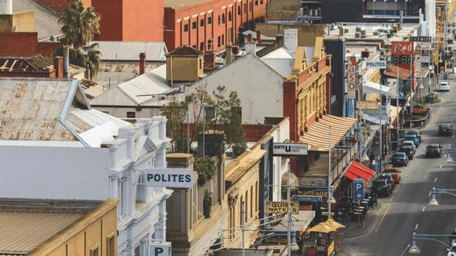 A birds-eye view of Hornsby’s westside — which could see the introduction of a commercial colour ban.