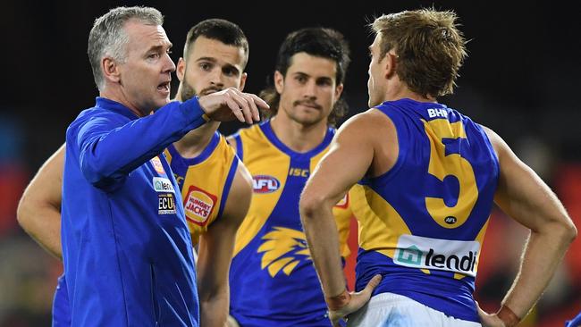 It was a disappointing end to the year for Adam Simpson. Picture: Getty Images