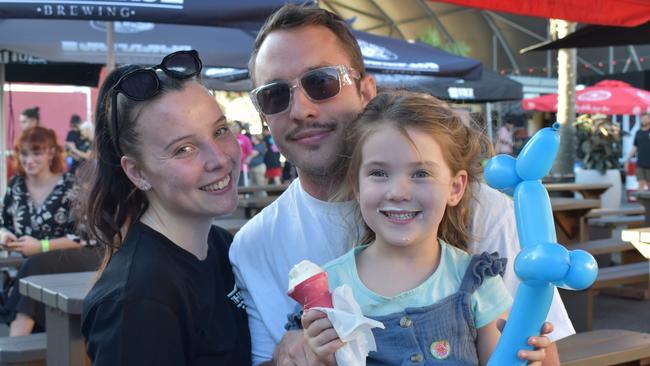 Chelsea Herrmann, Curtis and Taulah Traynor at The Station's opening night.