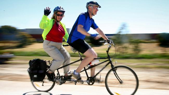 Keep fit by cycling the scenic Werribee River Trail.