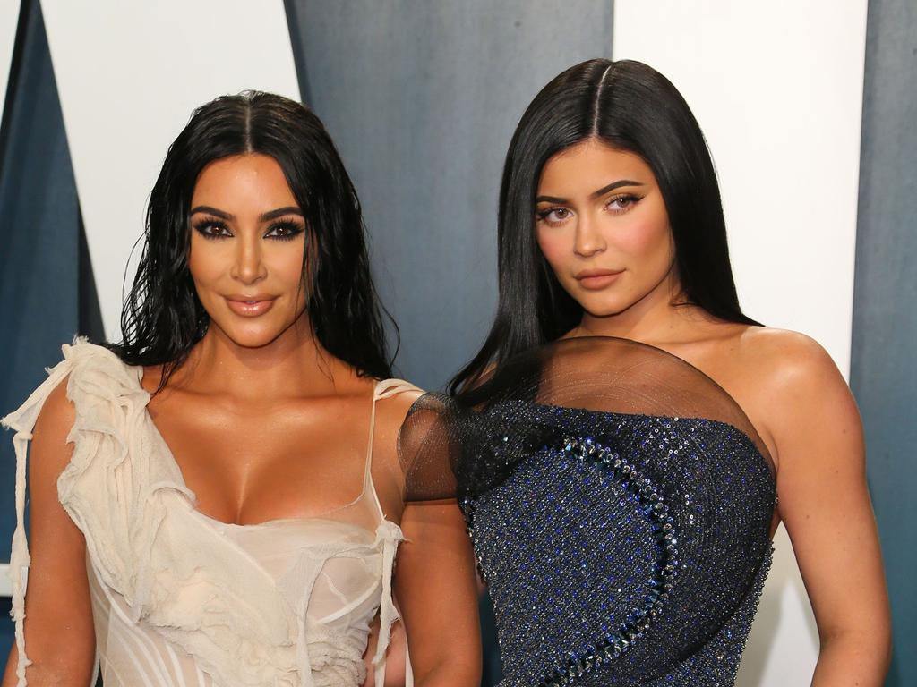 Kim Kardashian and Kylie Jenner. Picture: Jean-Baptiste Lacroix/AFP